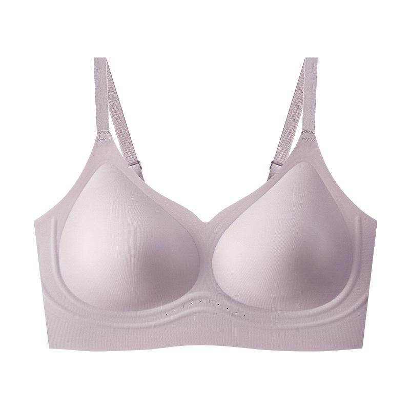 

Invisible seamless liquid foundation underwear women s small breasts gather and pull anti-sagging milk leather jacket beautiful back bra summer Xl ( 60-70kg )