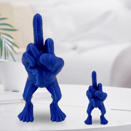 2Pcs/Set Middle Finger Figure Statue Desktop Flip-off Hand Figurine with Legs Rebellious Middle Finger Ornament for Office Bedroom Desk Decor Gag Gift