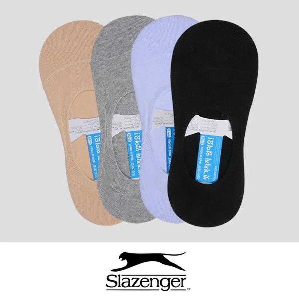 [Slazenger] Daily Color Plain Non-slip Men s Footies 10 pairs (white)