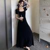Korean Version of Foreign Style Ins New Small French Black Dress Summer Women's Clothing High-end Temperament