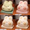 Rabbit Frog Fox Plush Toys Blanket Animal Doll  Nap Hug Pillow Washable