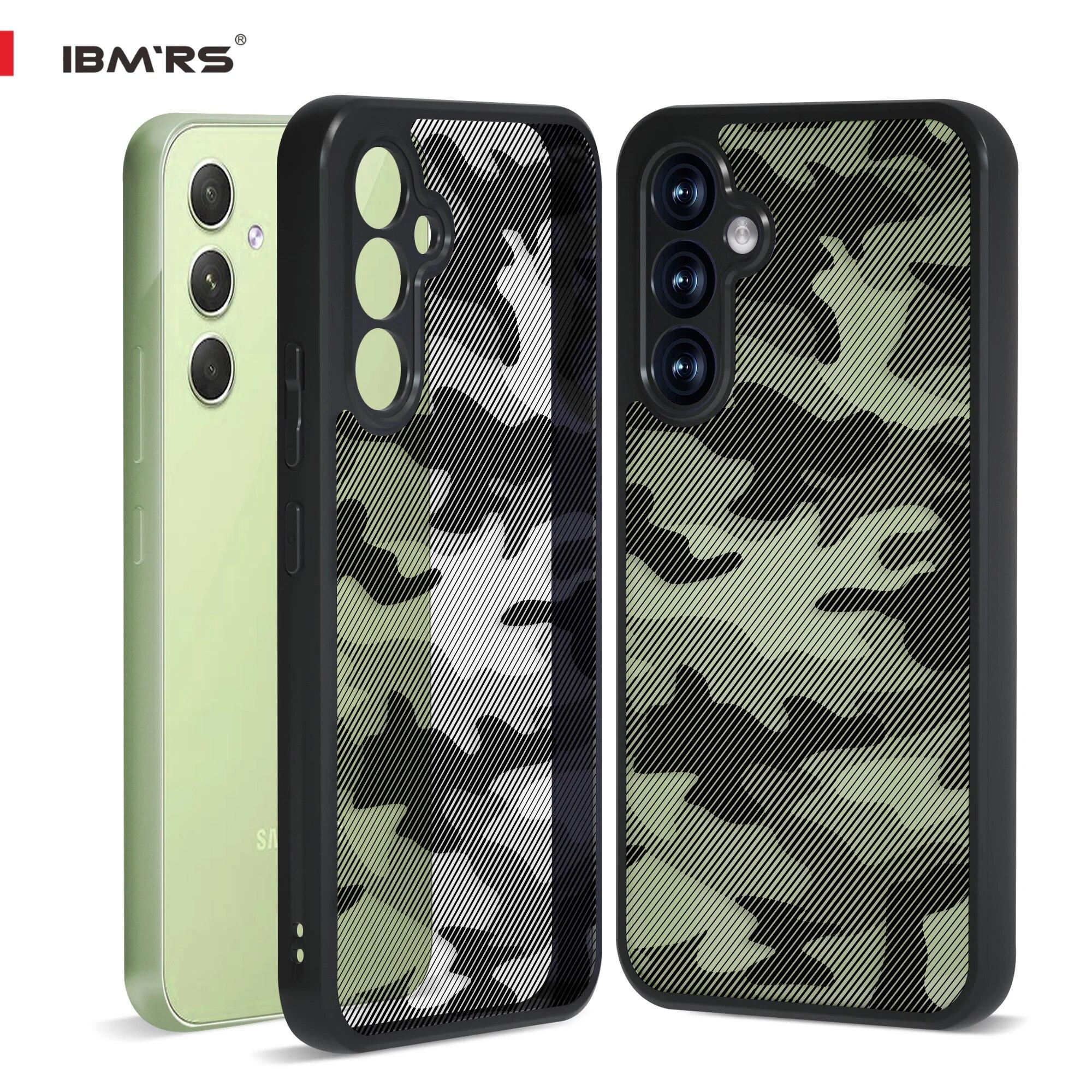 

(В комплекте ремешок на запястье)Чехол IBMRS для Samsung Galaxy A34, камуфляжный чехол с полной защитой объектива, твердый задний чехол с мягкими краями, противоударный чехол для телефона for Samsung Series(6.6 )