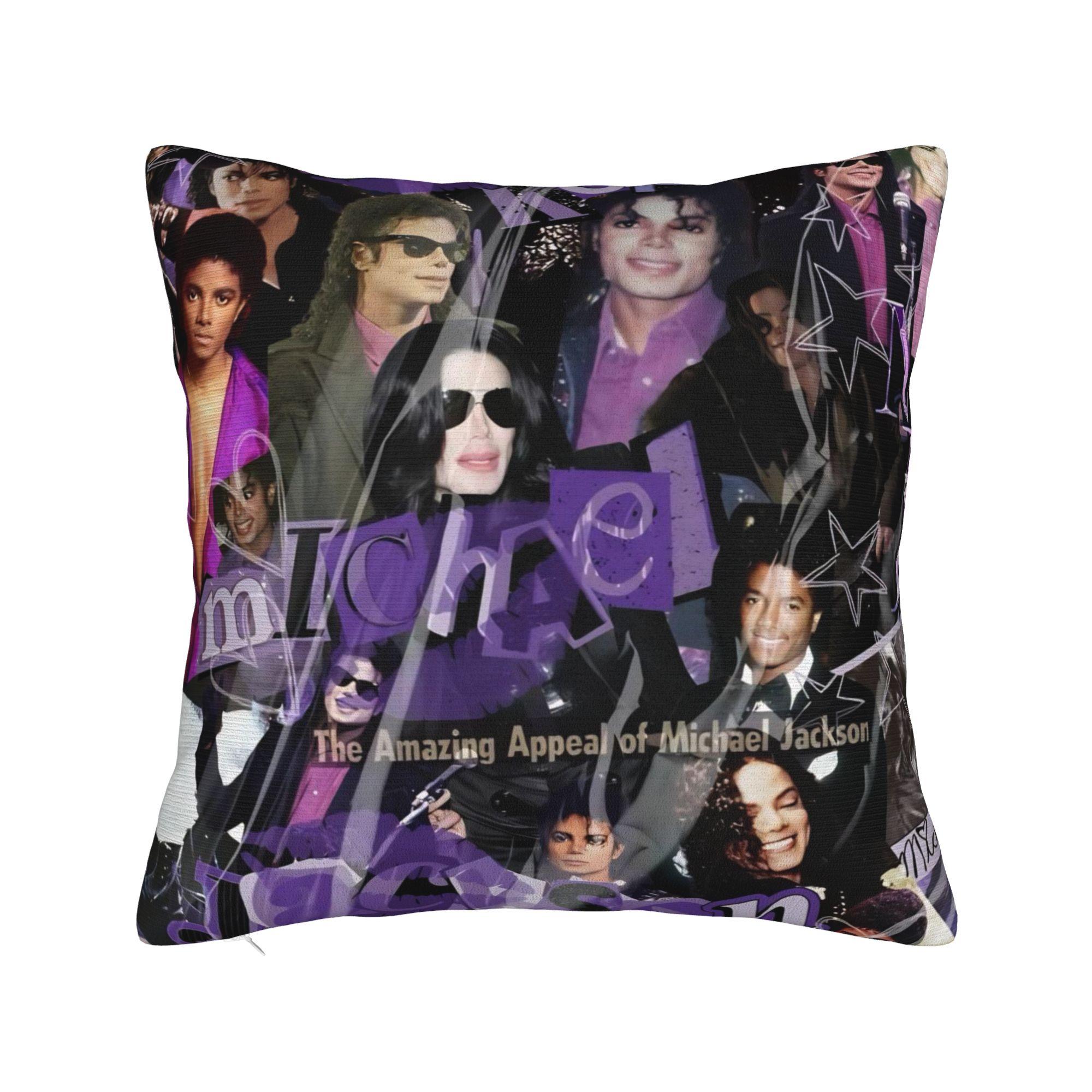

MJ King Of Pop Michael J-jackson Pillow Cover Design Cushion Cover Novelty Pillow Case For Living Room Bed Chair 12x12Inch
