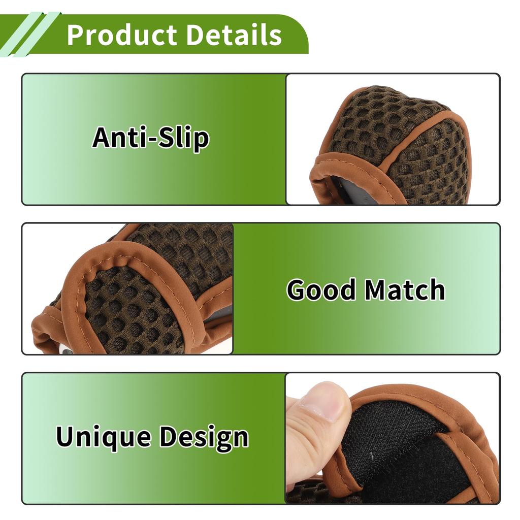 HOPESPANNER Universal Gear Shift Knob Cover Stick Shift Handle Protector Automotive Fabric 1 Pc Anti Slip Dark Brown
