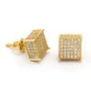 Herren Steckerohrringe Homme Hip Hop Rock Gold Bling Iced Out AAA+ Zirkonia Schraub Ohrpiercings Schmuck OHE153