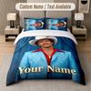 Bruno Mars 3Pcs Bedding Set, Personalized Custom Name Text, 1 Duvet Cover & 2 Pillowcases For Bedroom
