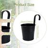 Hanging Flower Pot Holder with Hook Garlic Storage Railing Planter Iron Bucket for
