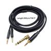 Double 3.5mm Nylon Headset Cable for Beyer T1 2nd/3rd Portable Headphone Cable Headset Repair Lines Replacement Cord
