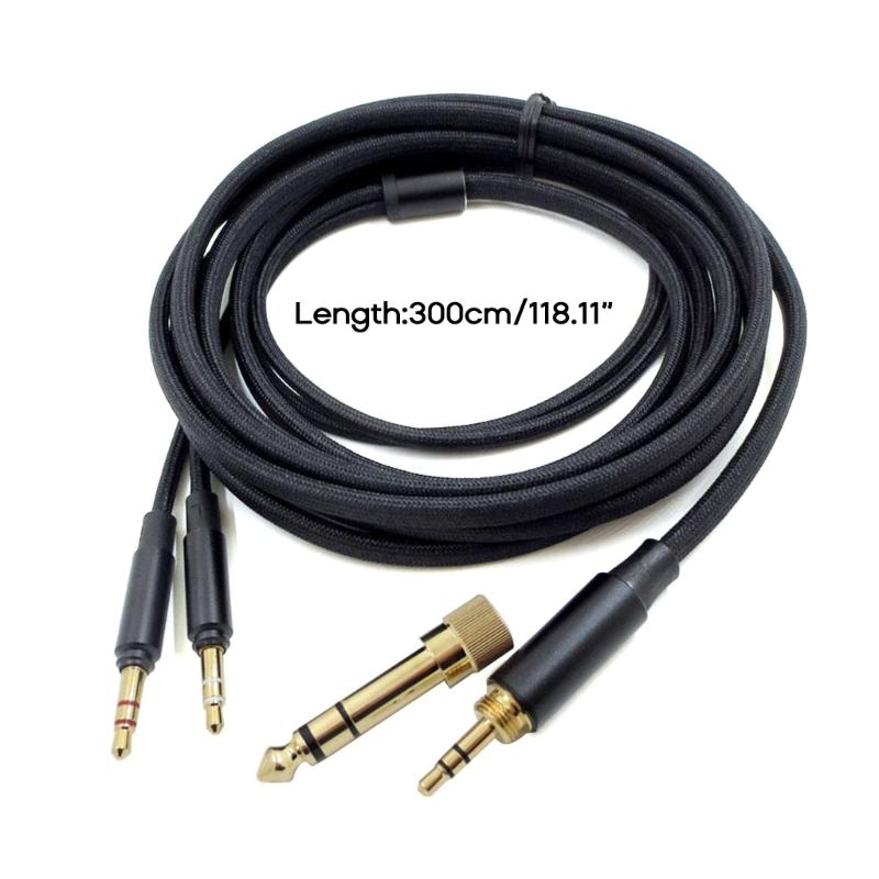 Double 3.5mm Nylon Headset Cable for Beyer T1 2nd/3rd Portable Headphone Cable Headset Repair Lines Replacement Cord