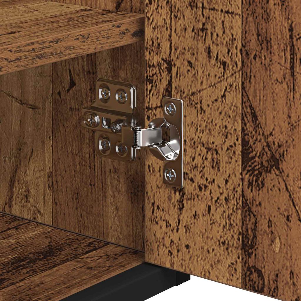 Bathroom Furniture Set with Drawers Reclaimed Wood Look Engineered Wood