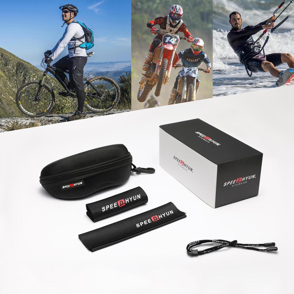 Professionelle Radbrille SPEEDHYUN mit photochromen Gläsern & aerodynamischem Design für Rennradfahren