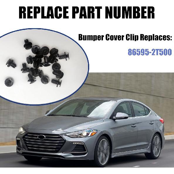 20PCS Fender Liner Push-Type Retainer Clip Fastener, Compatible with Kia Hyundai Elantra Equus Genesis Ioniq Kona Accent Azera Santa Fe Sonata Tucson