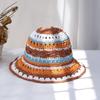 Women's Hats New Fashion Style Bucket Hat Multicolor Foldable Sun Crochet Hat For Beach, Travel And Vacation Handmade Straw Hat