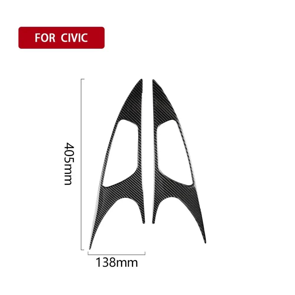 

Накладка на дверную ручку салона автомобиля из углеродного волокна, подходит для Honda Civic 2016-2019, автомобильные аксессуары, защитная наклейка 3D чёрный