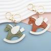 Shake Pegasus Keychain Creative Pony Bag Pendant Leather Trojan Horse Car Pendant Animal Elements