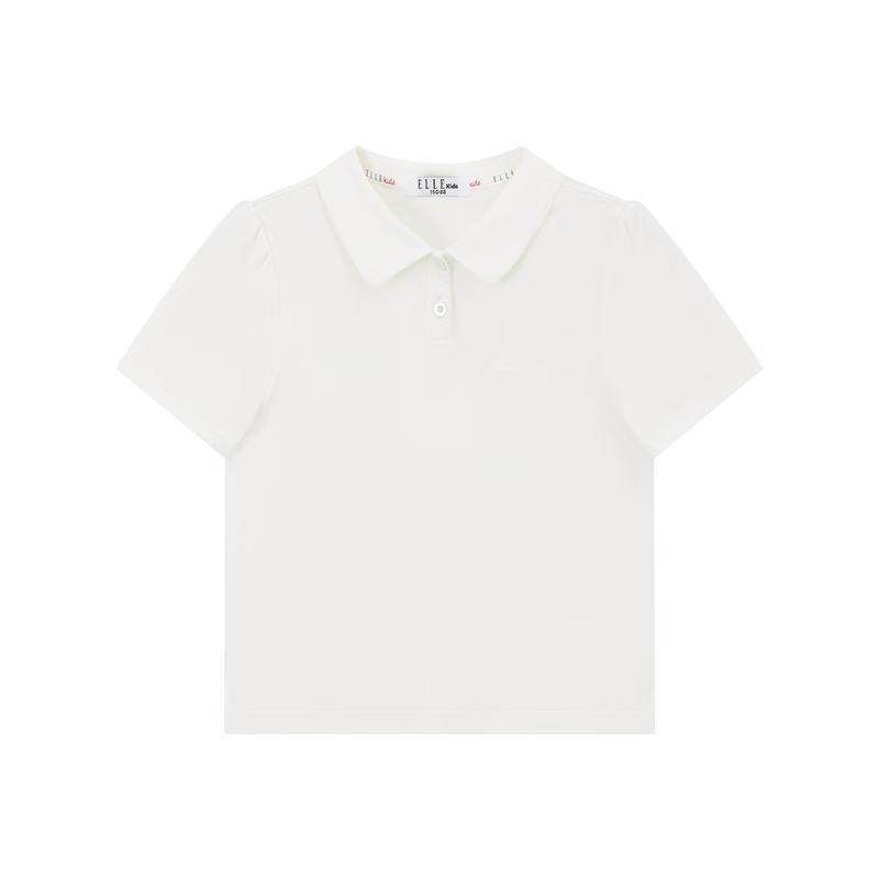 

ELLE KIDS Вязаный топ-поло для девочек с принтом птиц в стиле Old Money 130