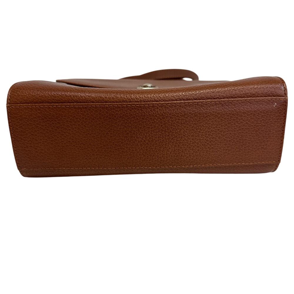 Burberrys 2-Wege Vintage V-Leder Umhängetasche Braunes Leder Gebraucht