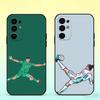 Soccer Legend Pattern Phone Case Black Silicone Soft For Samsung S25,S24,S21,S22,S23,S30,Ultra,S20,Plus,Fe,Lite