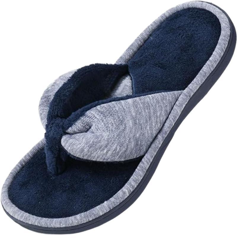 

Latex slippers men s and women s advanced contrasting colors, sweat absorption in spring and autumn and summer, warm and non-slip, indoor home use 36-37 темно-синього кольору