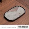 Japanese Style Slate Dry Brewing Tray Zen Tea Plate Pot Stand Storage Container for Home Kung Fu Tea Set Accessories Retro