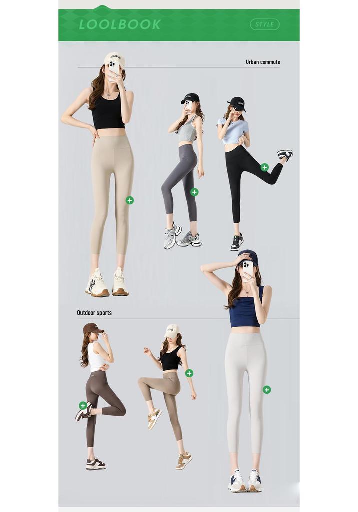 Women's High-Waist Tummy Control Shark Pants - Comfortable, Versatile, Hip-Lifting, Three-Quarter Base Layer for Summer 2026