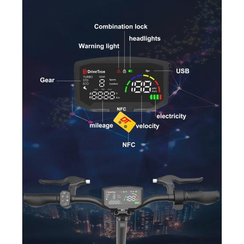 DT10 E-Scooters Peak 1400W Motor 48V 15.6AH  Battery Dual Suspension Electric Scooter 10-Inch Tire Fold Off-Road Scooters Electric