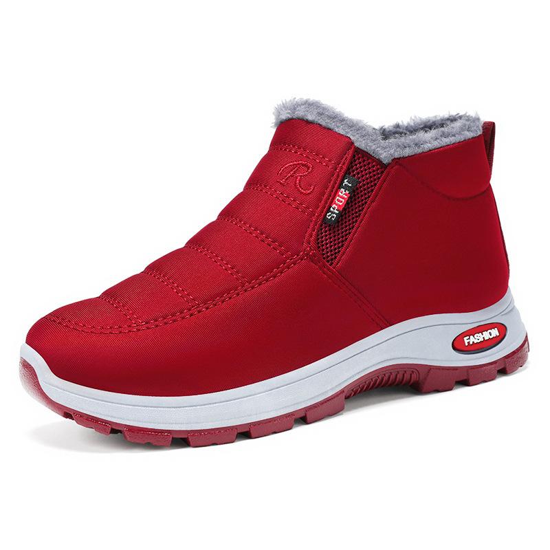 Neue Damen-Baumwollschuhe in Übergröße Ein-Fuß-Stiefel Baumwollstiefel mit Fleece und verdickte Schneestiefel