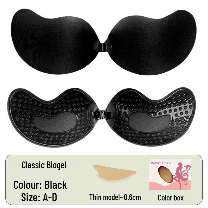 In Stock Seamless Push-Up Strapless Bra with Breathable Anti-Spillage Design and Mango Nipple Covers for Wedding Dresses