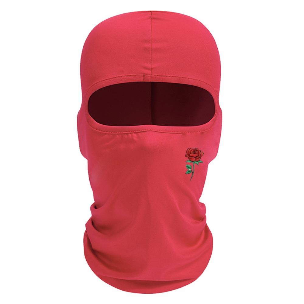Rose Printed Ski Mask Sun UV Protection Women Men Hood New Head Full Face Mask  Outdoor Cycling