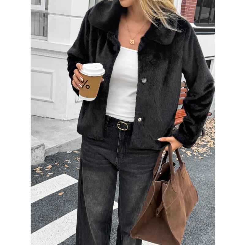 Elegant Long-sleeved Jacket for Women 2025 Autumn and Winter Fashionable Simple Casual Versatile