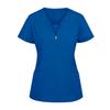 Nurse Uniform for Men Women Nursing Short Sleeve V-neck Blouse Scrubs Tops with Pocket Working Protective Clothes