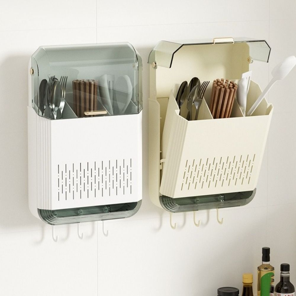 Breathable Utensil Drainer Dust-proof Draining Racks Tableware Storage Holder  Chopstick Storage