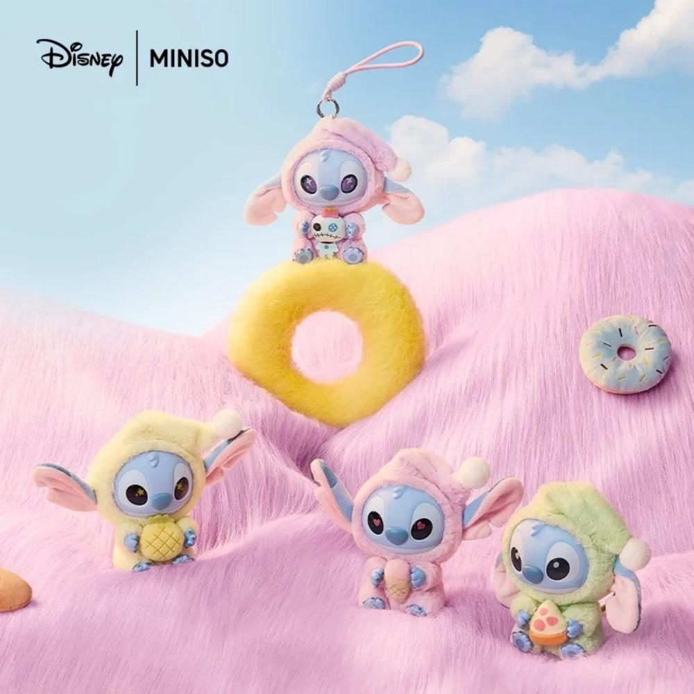 MINISO Disney Stitch "Must Eat Even When Tired" Series Blind Box Vinyl Plush Figurine Stitch Doll Mystery Box Collector's Toy