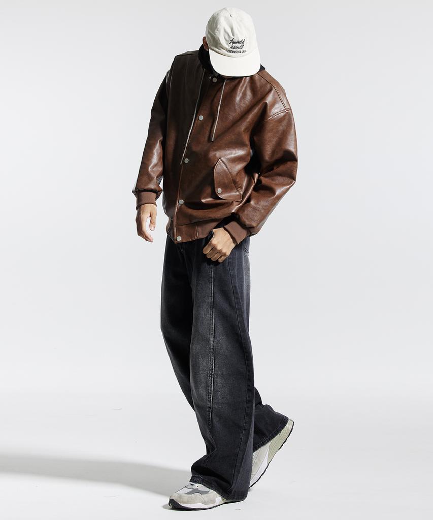 CREAM SODA LAB Wide Cut Volume Curved Pants Black