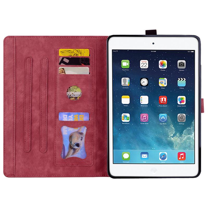 For IPad 9th Generation Case Emboss Flower Wallet Tablet For IPad 10.2 9.7 Case For IPad 10 9 8 7 6 5 Th Gen Air 2 Pro 11 Girls