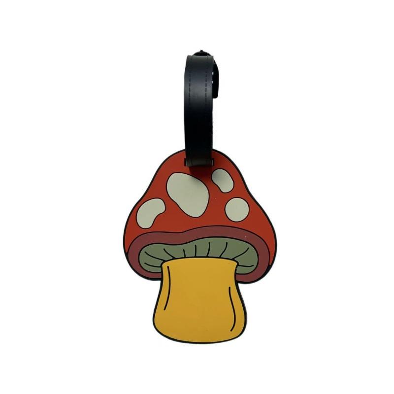 Cute Little Mushroom Cartoon Luggage Tag Luggage Check-in Tag Luggage Anti-lost Identification Tag Bag Ornaments