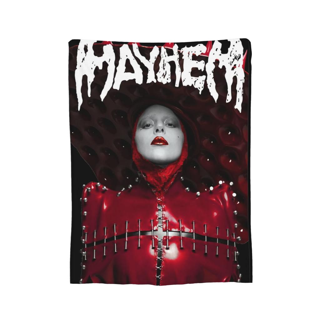 Lady Gaga Mayhem Abracadabra Knitted Blankets Fleece Lady In Red Super Warm Throw Blankets for Bed Bedspread