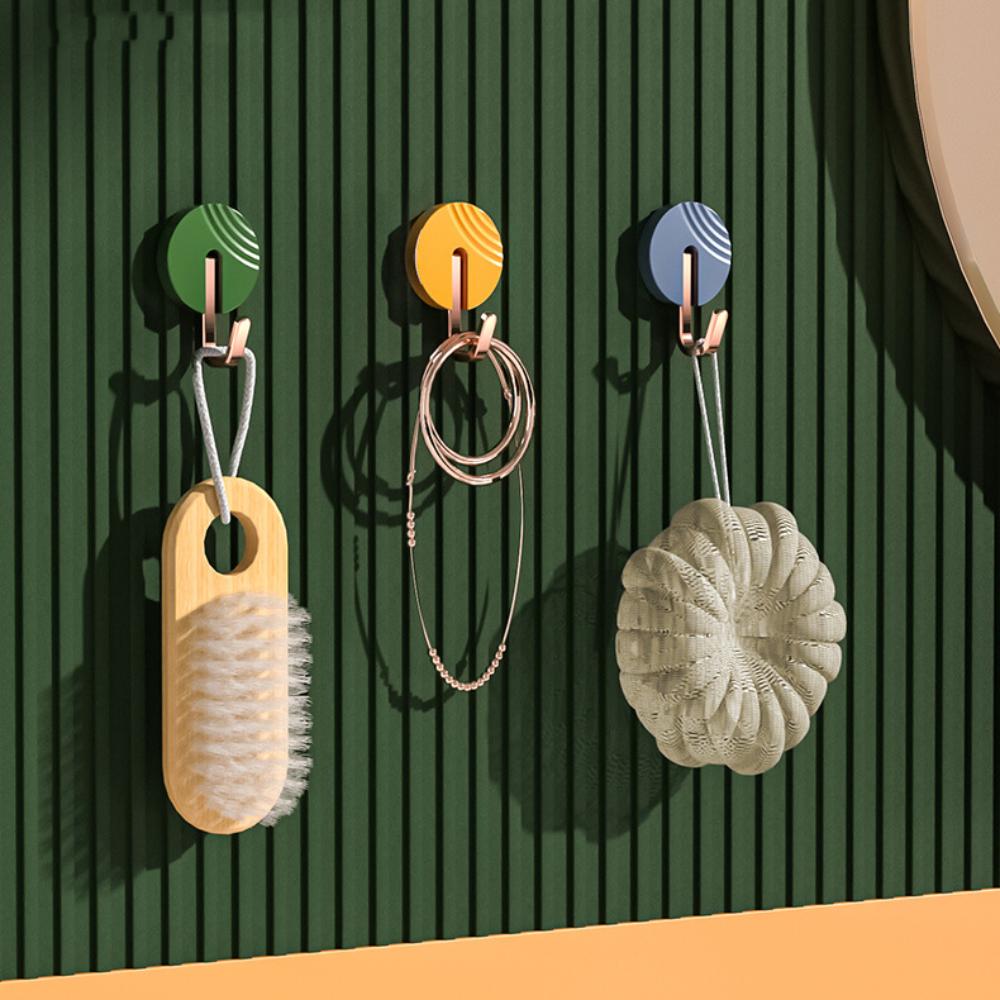 

4Pcs Waterproof Robe Hook Moisture-proof Wall Hook Practical Coat Rack Household зелёный