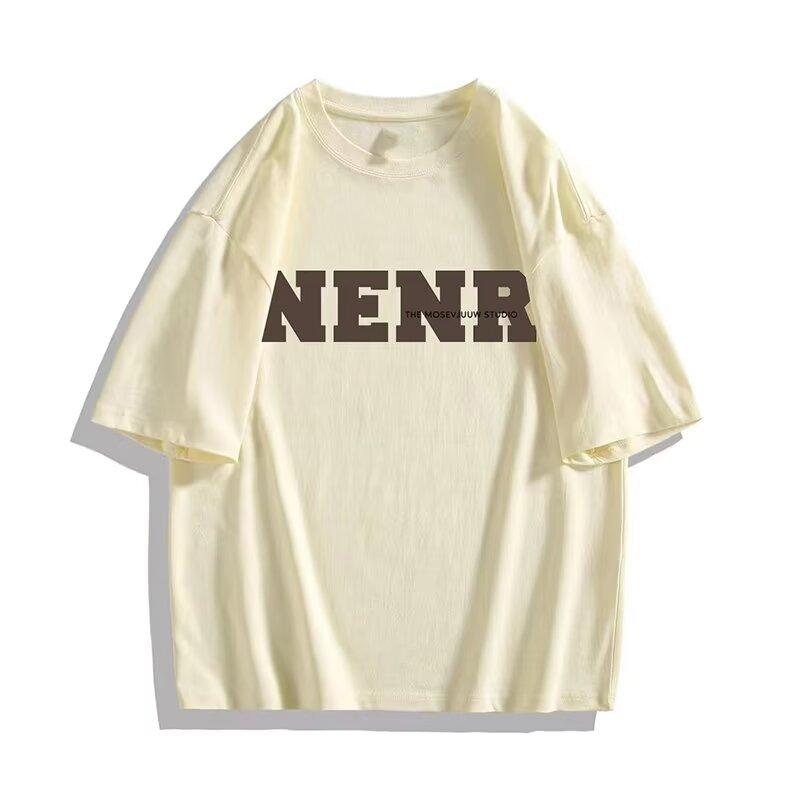 Heavy Short-Sleeved T-Shirt Men'S Summer Trendy Brand Trend Loose Men'S Clothes American Large-Size Student T-Shirt