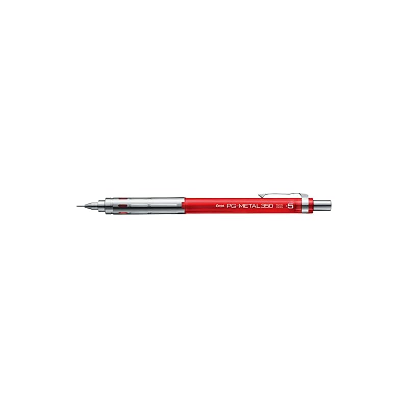 

Pentel Mechanical pencil for drafting PG-METAL350 0.5mm clear red PG315-TB