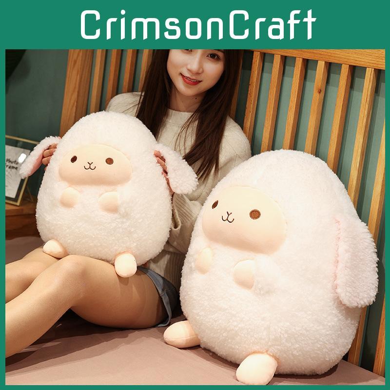 Adorable Plush Sheep Toy Cute Chubby Lamb Stuffed Animal For Girls Bedroom Decor