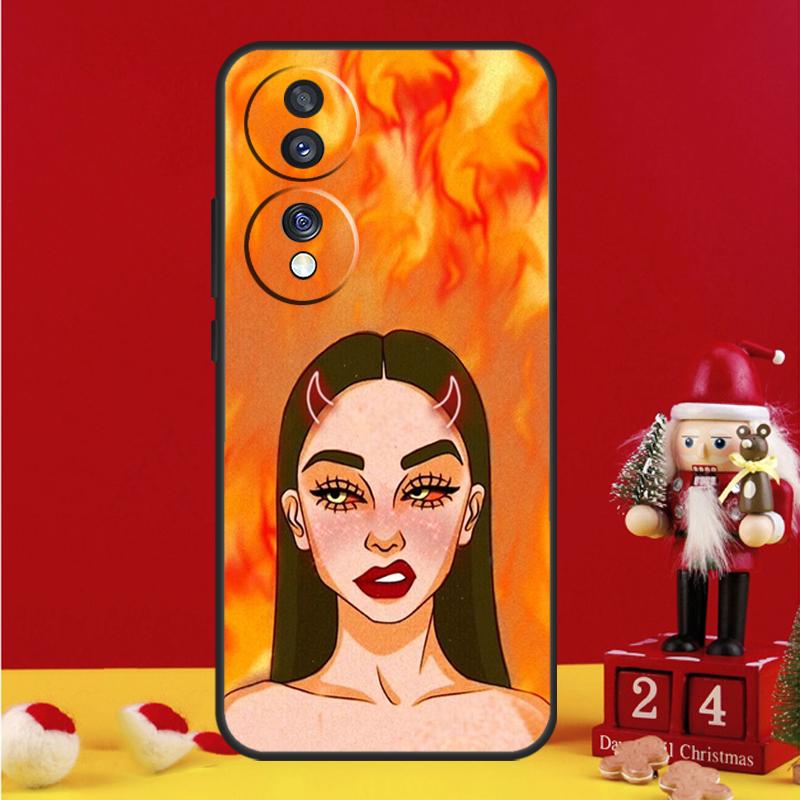 Aesthetic Devil Woman Bad Girl Case For Honor Magic 7 6 8 Pro Honor Win X9a X9b X9c X9d X8c X8b 50 70 90 200 400 Lite Cover