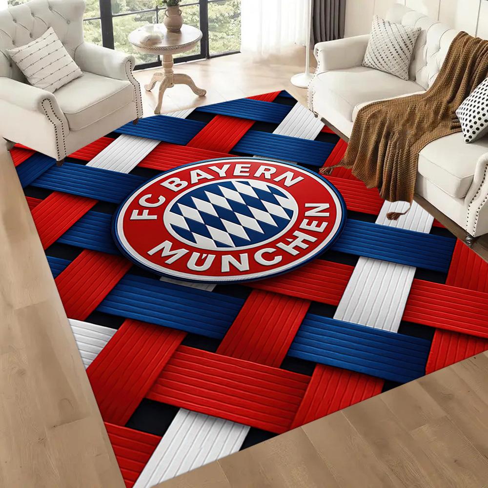 Bayern Munich Crest Design Square Rugs Are a Great Choice for Living Rooms, Bedrooms, Home Décor, and As Gifts