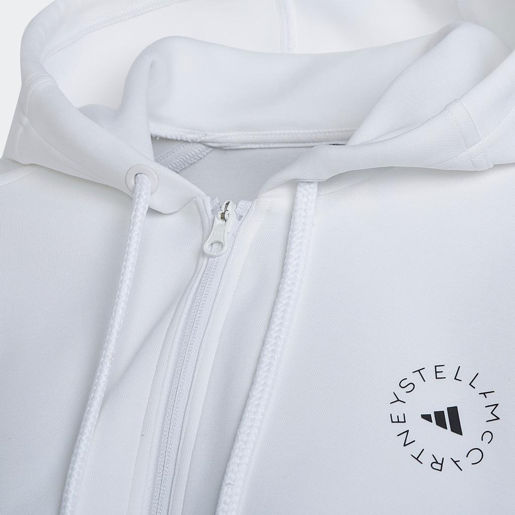 Adidas X Stella McCartney Pure Color Logo Mini Chaqueta con Capucha y Cremallera para Mujer Chaquetas Blanco H59963