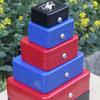 Compact Metal Cash Box with Lock for Coins and Bills