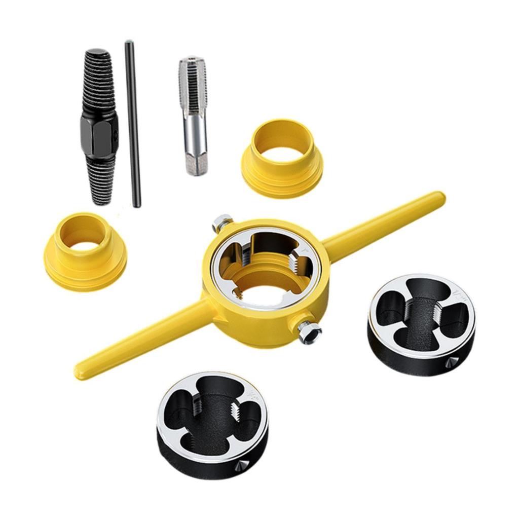 Portable PVC Pipe Threader with Screw Extraction Tool Set