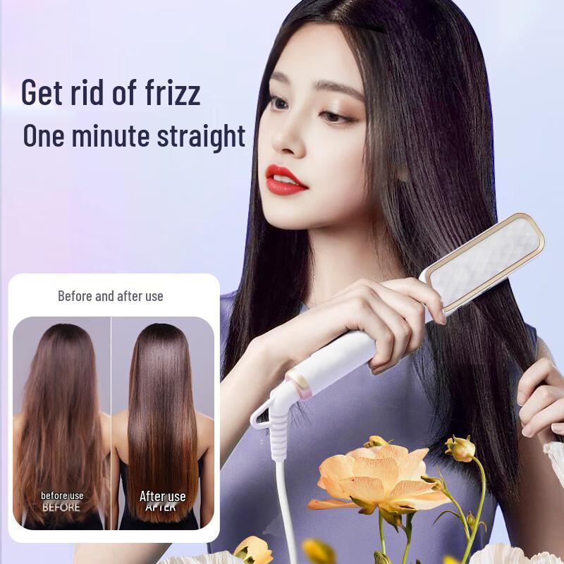 Kalay LCD Hair Straightener Brush CN Plug (adapter Included)