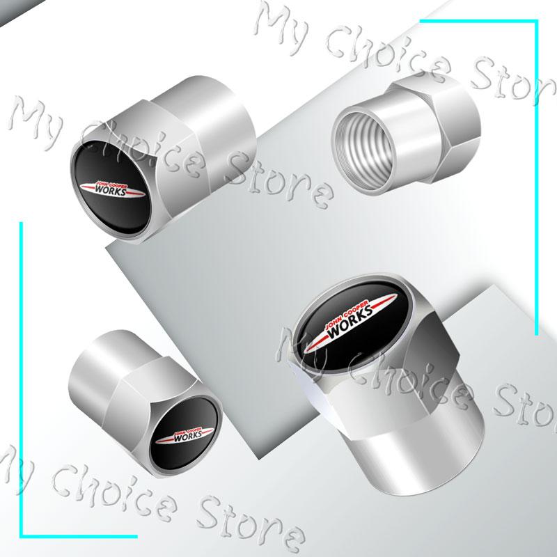 4Pcs/set Metal Alloy S Emblem Car Wheel Tire Valve Stem Caps For Mini Cooper S Logo John Cooper Works R55 R53 R52 F55 F54 F60 Rdxzk11