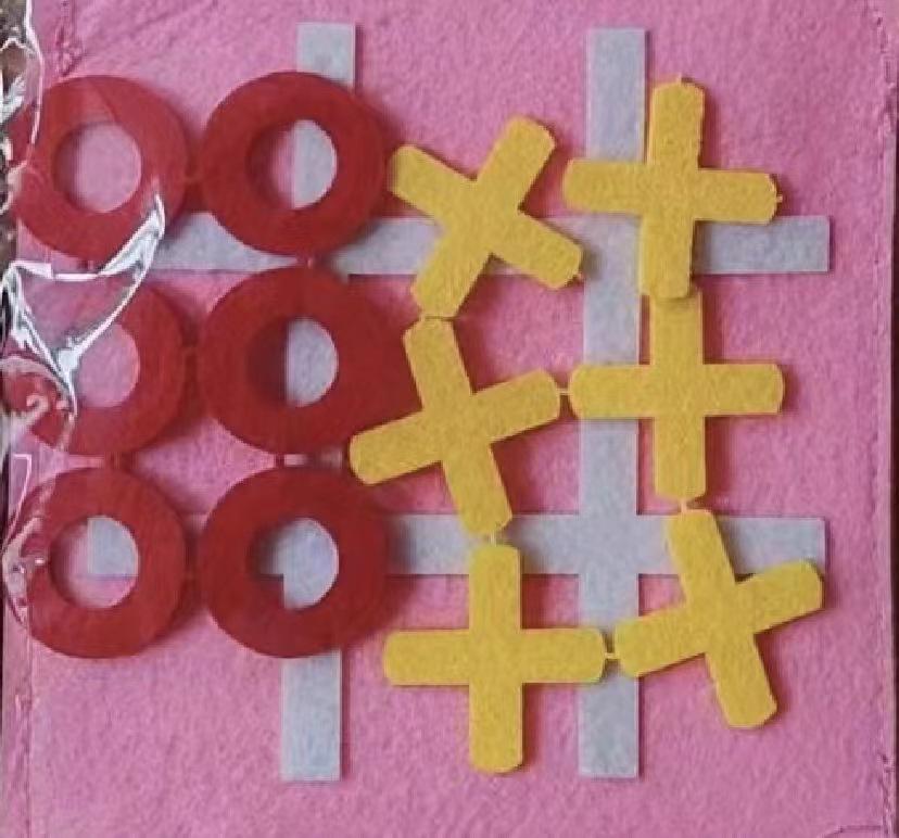 Children s Educational Tic-Tac-Toe Felt Game Board
