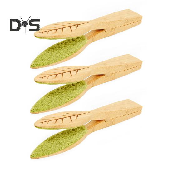 1/2/3Pcs Leaf Cleaning Tong with Wood Handle Indoor Outdoor Houseplant Plant Leaves Dust Removal Brush Handheld Plant Cleaning Tool